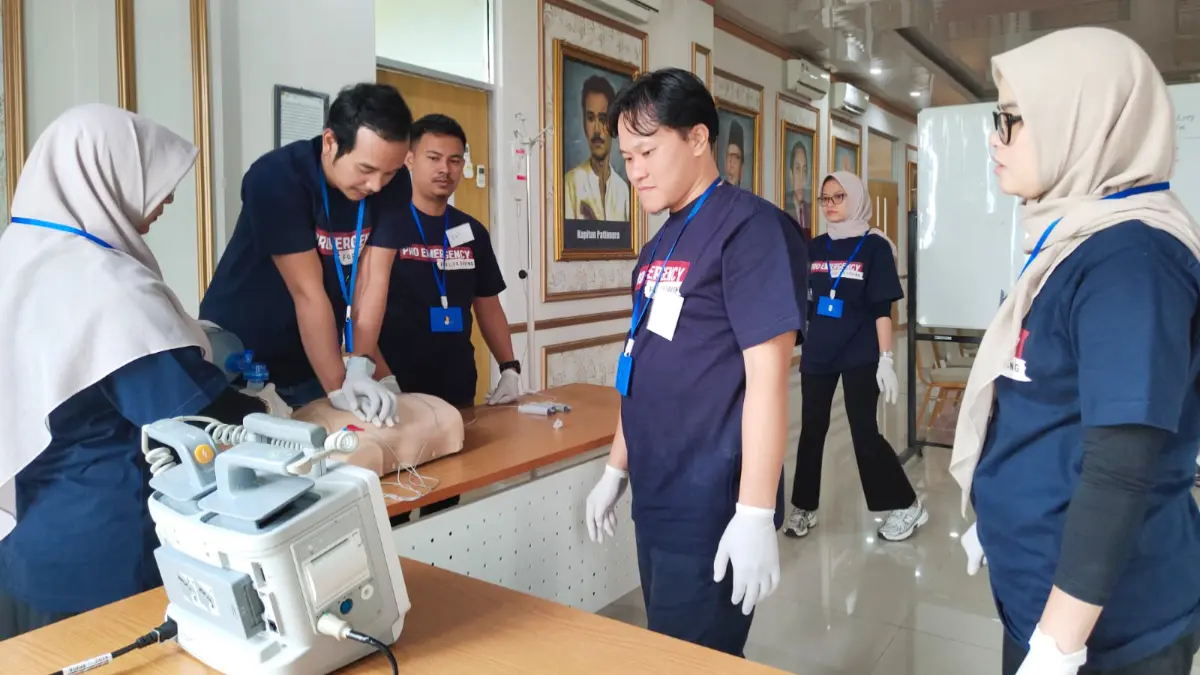 RSUD R. Moh. Noh Nur di Leuwiliang, Kabupaten Bogor terus menggelar penyelenggaraan Pelatihan Basic Trauma Cardiac Life Support (BTCLS). (Dok. RSUD R. Moh. Noh Nur)