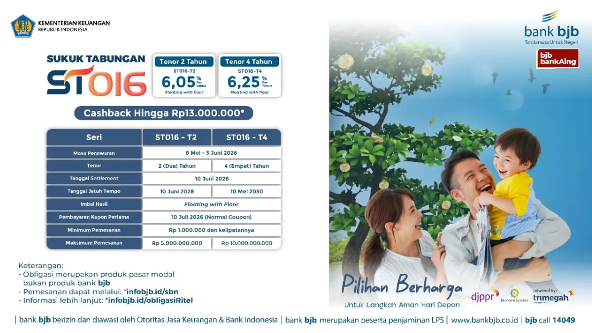 ST016 kembali dihadirkan bank bjb sebagai pilihan investasi syariah. (Dok. bank bjb)