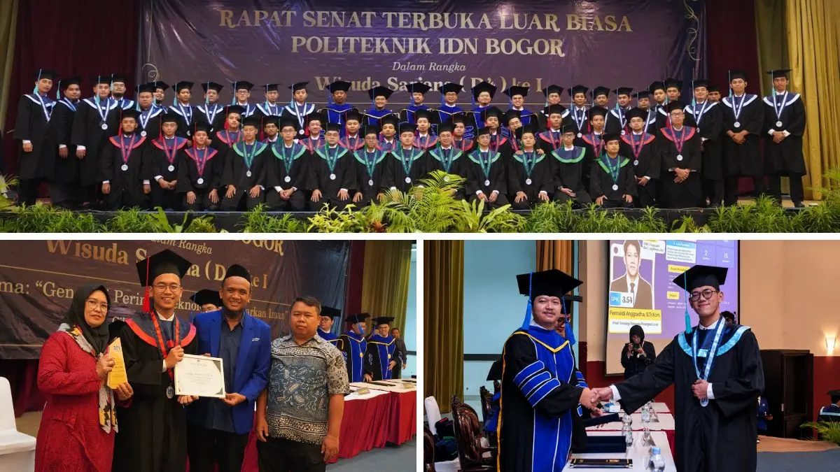 Suasana Wisuda perdana Politeknik IDN Bogor