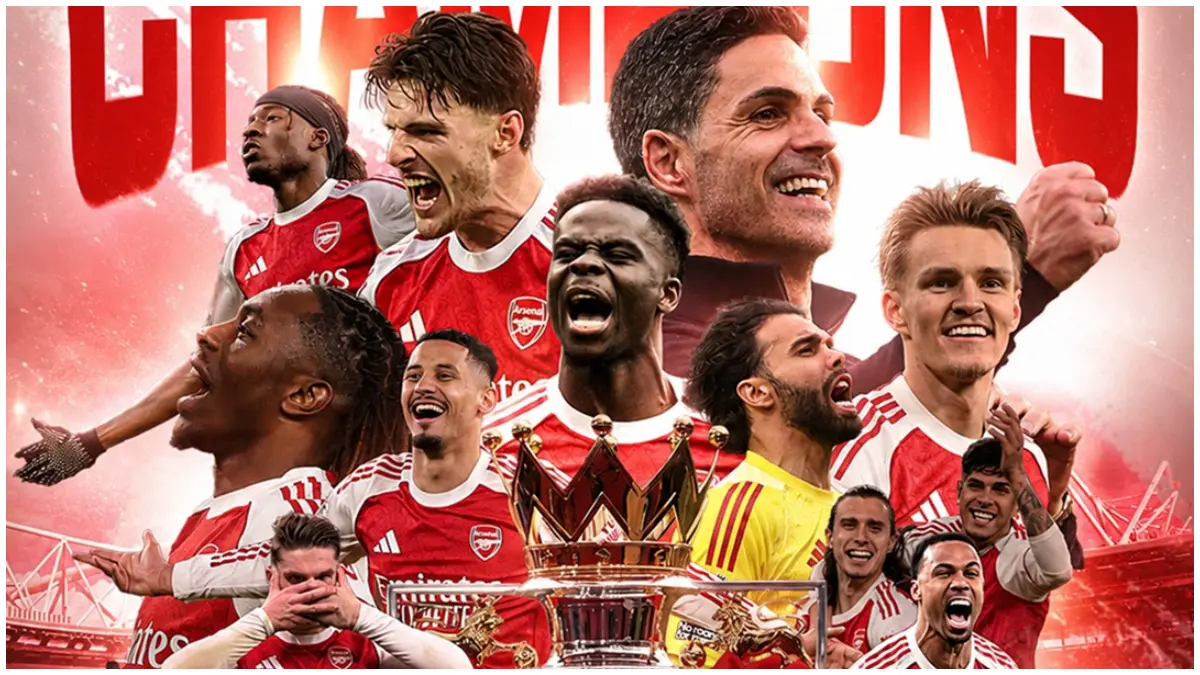 Arsenal resmi meraih juara Premier League 2025-2026, setelah Manchester City ditahan imbang Bournemouth