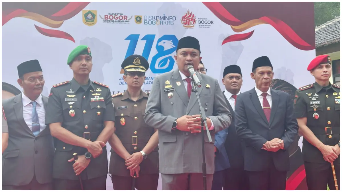 Bupati Bogor, Rudy Susmanto saat memperingati Hari Kebangkitan Nasional ke 118. (Foto : Billy/Radar Bogor)