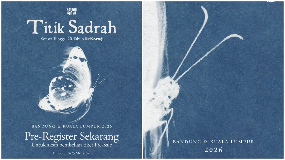 Poster konser tunggal 20 tahun for Revenge bertajuk Titik Sadrah. (Foto: Instagram @antara.suara dan @forrevenge)