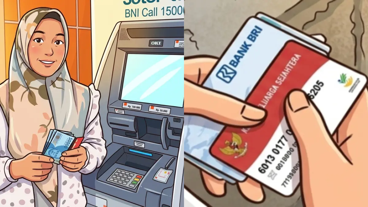 Ilustrasi KPM cairkan bansos. (Foto: YouTube Kemensos RI/Diolah oleh AI)