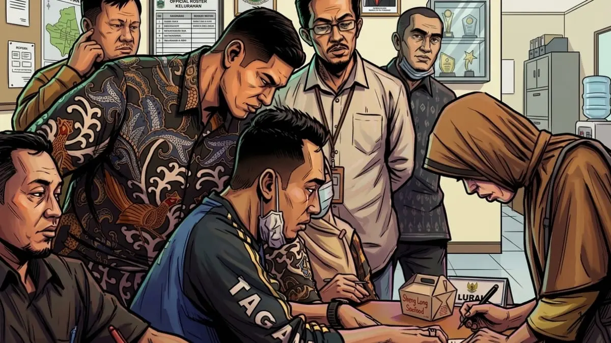 Ilustrasi penandatanganan bansos (Foto: kedirikota.go.id/Diolah dengan Gemini AI)