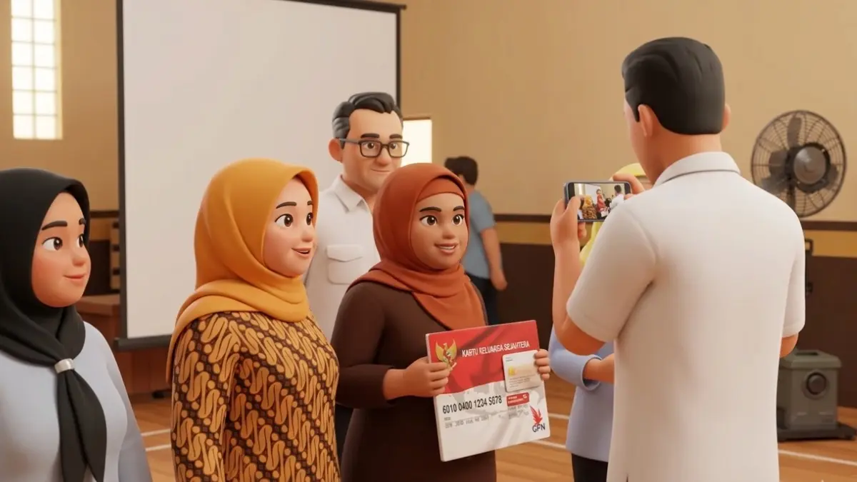 Ilustrasi penyaluran bansos PKH dan BPNT (YouTube Linjamsos Oke, diperbarui oleh AI)