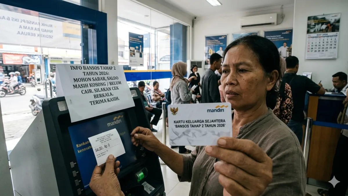 Ilustrasi saldo bansos di kks masih kosong. (Foto: Gemini AI)