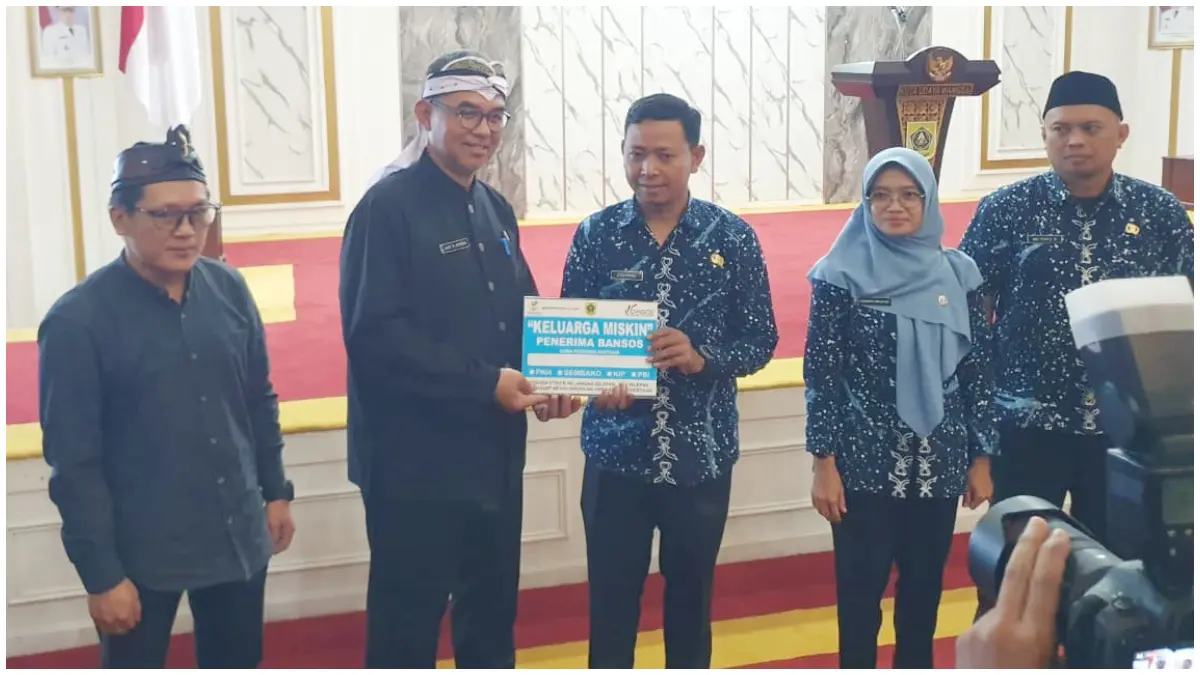 Launching Program Labelisasi Penerima Manfaat Bansos oleh Dinsos Kabupaten Bogor. (Foto:  Billy/Radar Bogor)