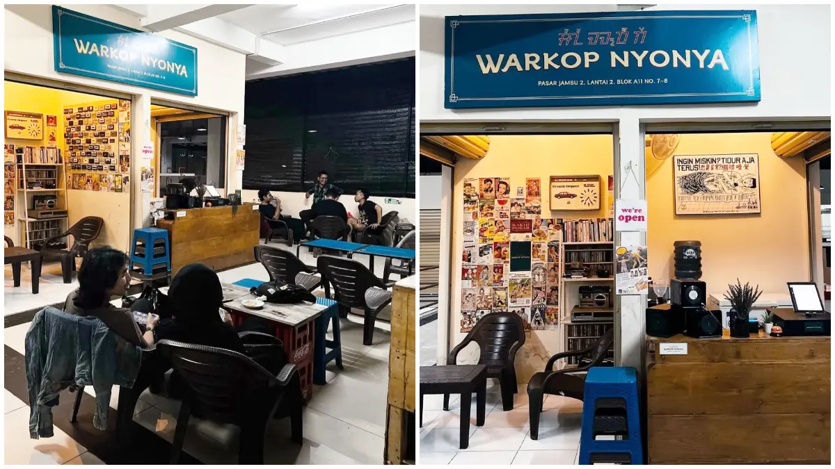 Salah satu spot nongkrong di Pasar Jambu Dua Bogor, Warkop Nyonya x Bakmi Posar 68. (Foto: Instagram @warkop_nyonya)