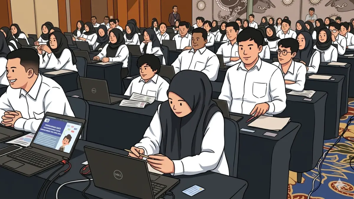 Ilustrasi para peserta seleksi Koperasi Desa dan Kampung Nelayan 2026. (Foto: menpan.go.id/Diolah dengan Gemini AI)