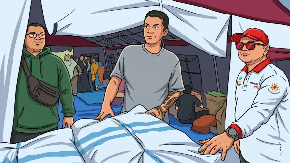 Ilustrasi penyaluran bansos untuk wilayah khusus. (Foto: Instagram @kemensosri/Diolah oleh Gemini AI)
