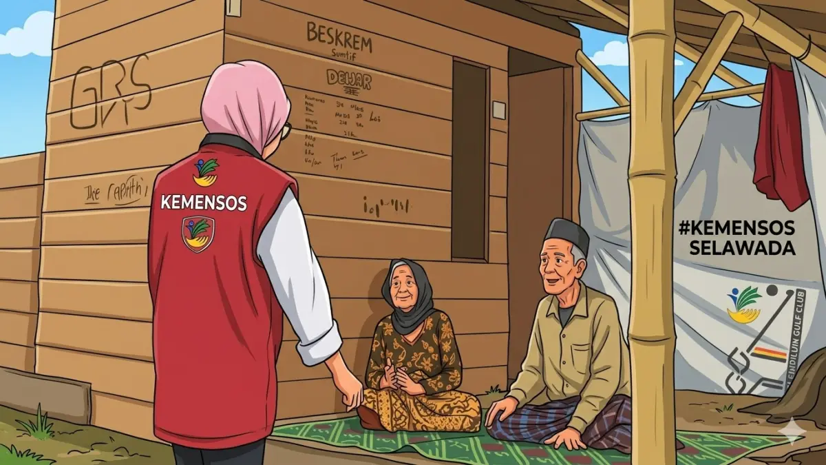 Ilustrasi penerima bansos berdasarkan usia. (Foto: YouTube Kemensos RI/Diolah oleh Gemini AI)