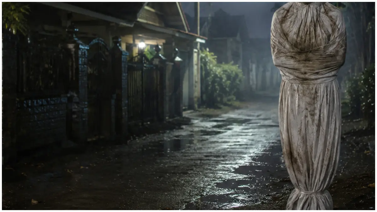 Ilustrasi pocong jadi-jadian di Kota Bogor