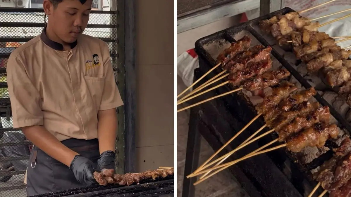 Salah satu sate maranggi di tengah Kota Bogor. (Foto: Instagram @satebabap.id)