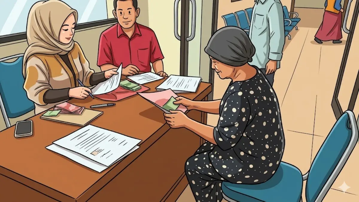 Ilustrasi KPM terima bansos BPNT Tahap 2 Mei 2026. (Foto: prambon-tugu.trenggalekkab.go.id diolah dengan Gemini AI)