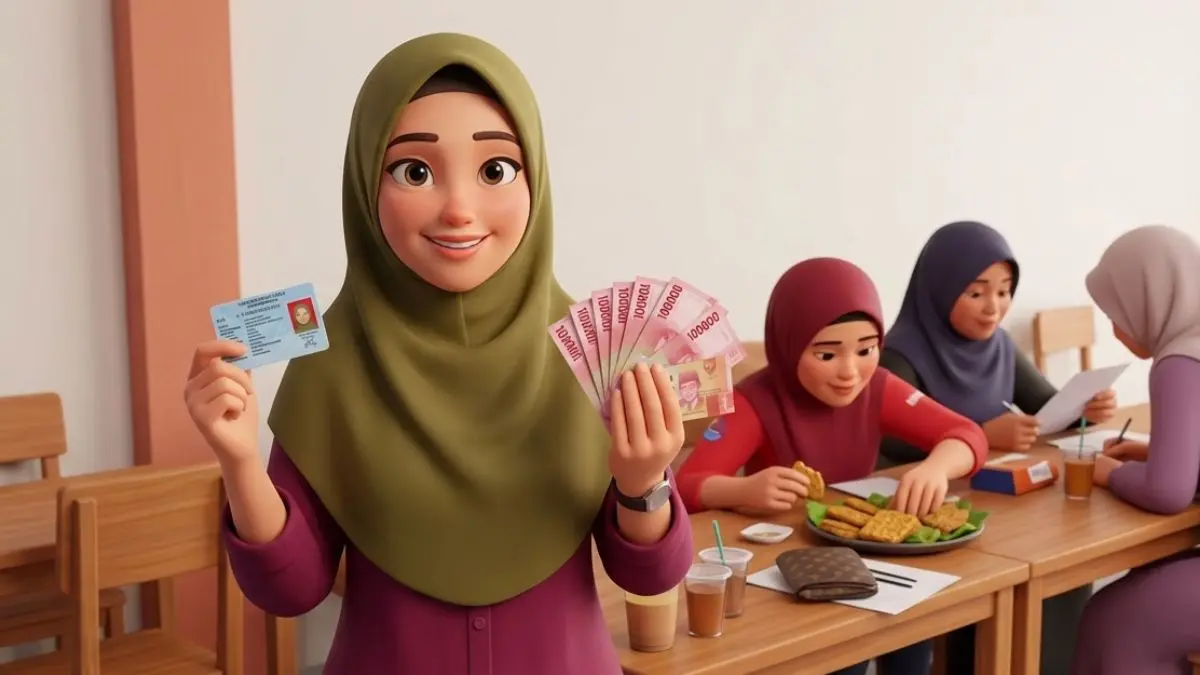 Ilustrasi Pencairan Bantuan Sosial oleh KPM. (Foto: YouTube Kemensos Ri/diolah oleh Gemini AI)