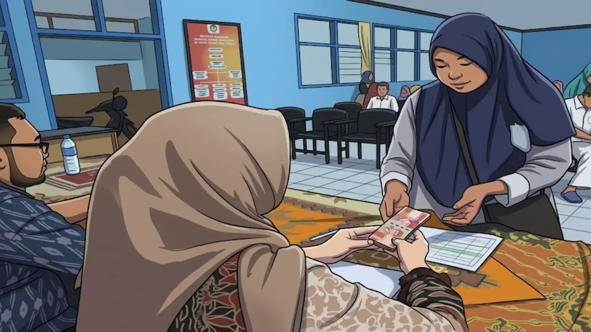 Ilustrasi. Penyaluran bansos BPNT kepada KPM. Foto: diskominfo.kedirikota.go.id/diolah dengan Gemini AI
