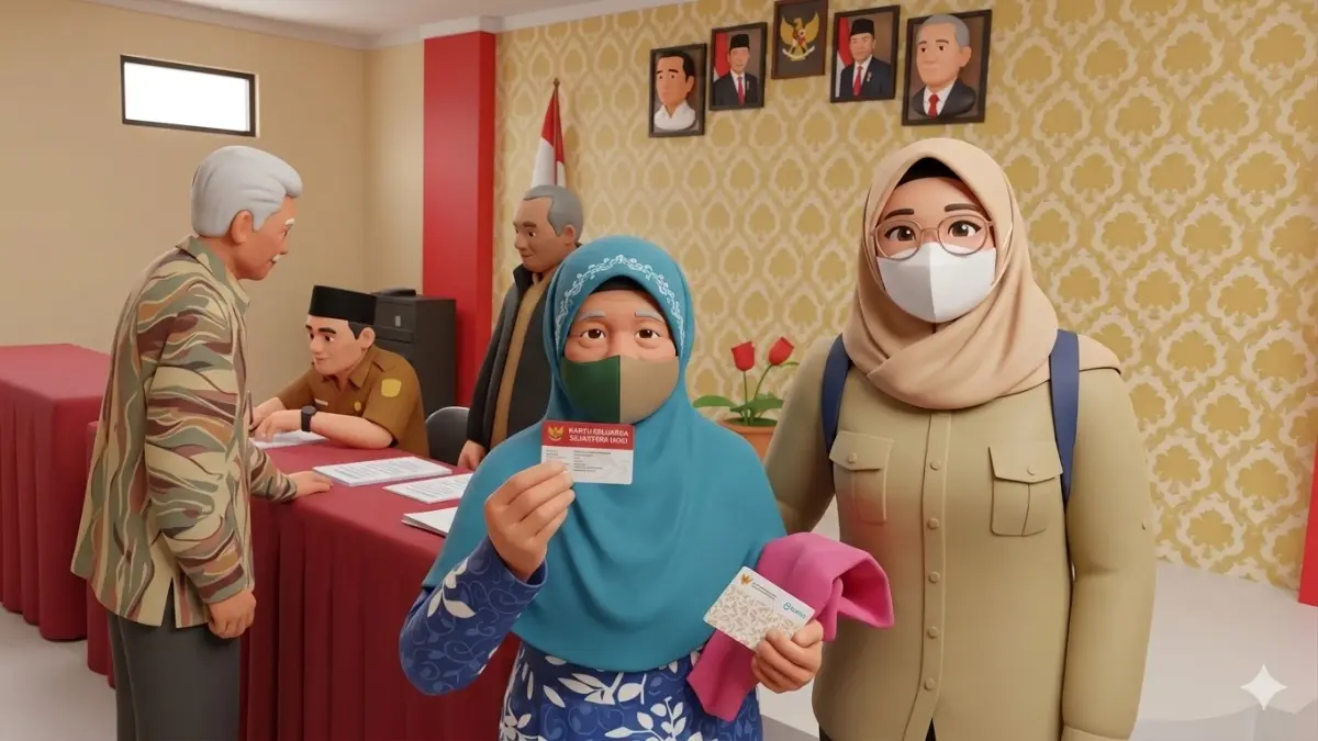 Ilustrasi penyaluran bansos PKH tahap dua. (Foto: Instagram @dessasukasari diperbarui oleh AI)