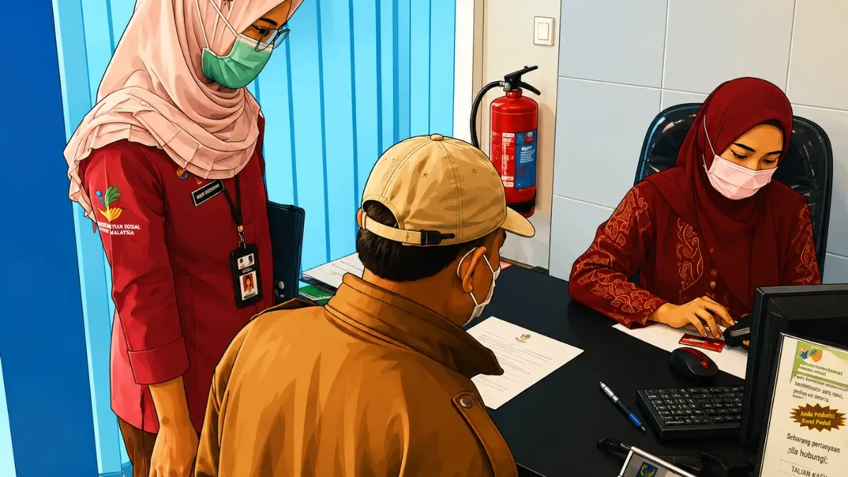 Ilustrasi petugas sosial mengecek status periode bansos PKH BPNT. Foto: Instagram @pkhdemak/diolah oleh Gemini AI 