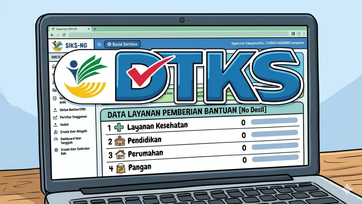 Ilustrasi DTKS data bansos Mei 2026. (Foto: Instagram @pusdatinkesos/Diolah oleh Gemini AI)