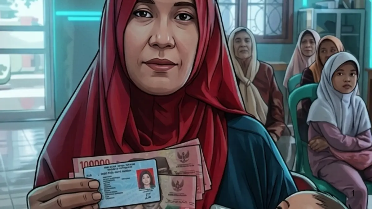 Ilustrasi penerima bansos. (Foto: tosari.kendalkab.go.id/Diolah dengan Gemini AI)