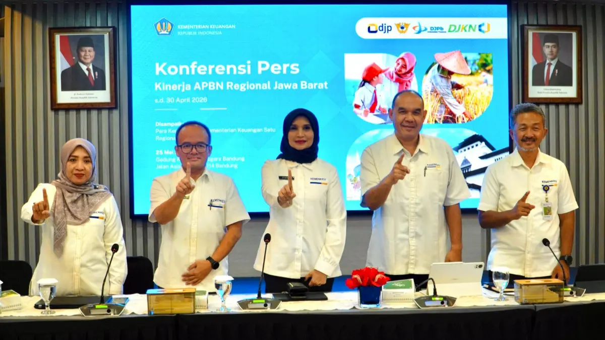 Konferensi pers Kinerja APBN Regional Jawa Barat di Gedung Keuangan Negara (GKN) Bandung. (Dok. DJP Jabar III)