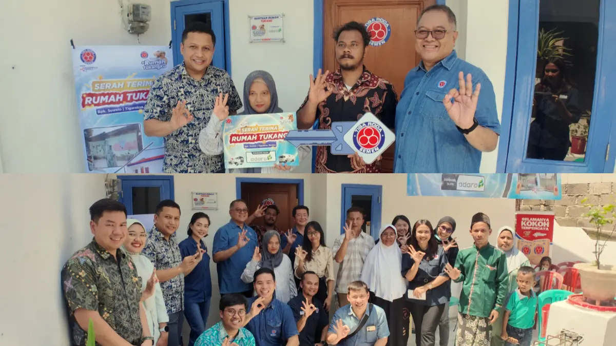 Semen Tiga Roda membantu membangun dan merenovasi rumah para pekerja konstruksi di berbagai daerah termasuk Bogor.
