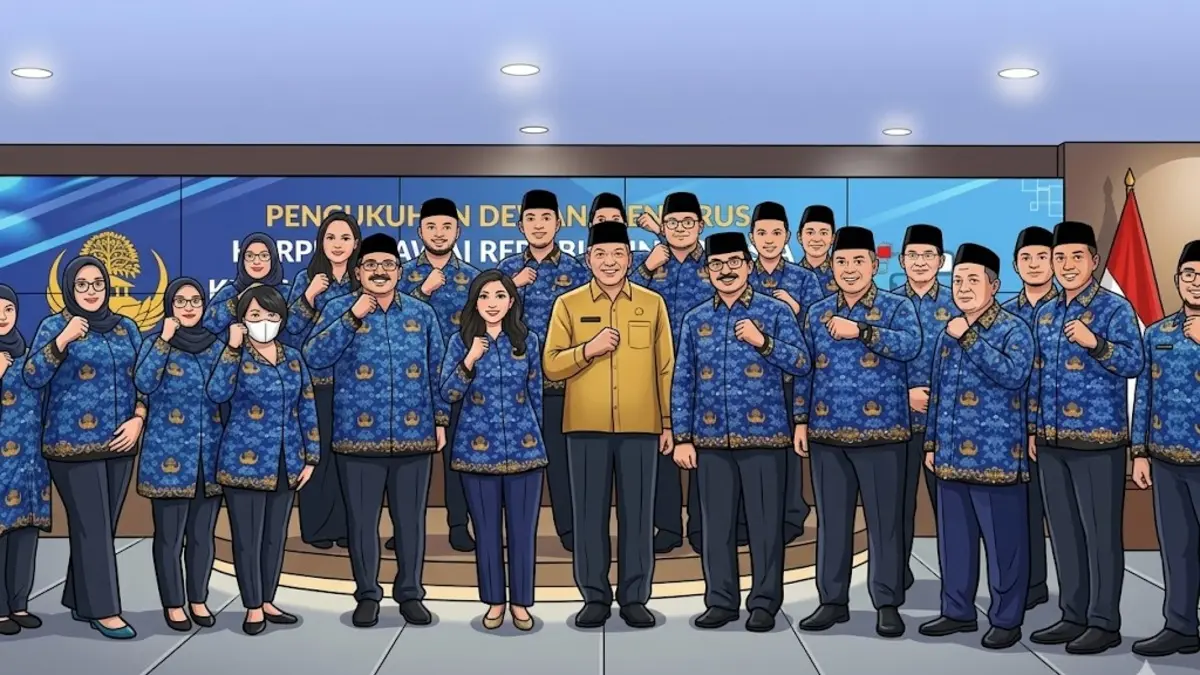 ilustrasi ASN setelah lulus ujian CPNS. (Foto: Instagram/@meutya_hafid diolah dengan Gemini AI)