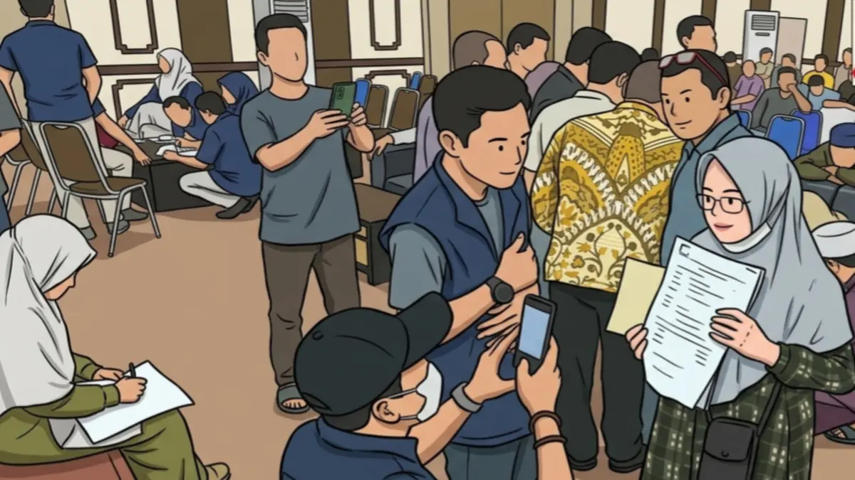 Ilustrasi KPM penerima bansos. (Foto: Instagram @linjamsosoke/Diolah oleh Gemini AI)