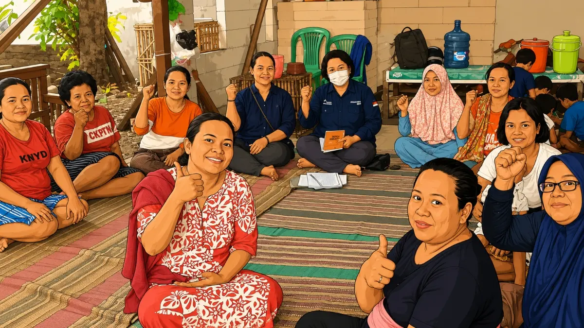 Ilustrasi KPM PKH dan BPNT. (Foto: Instagram @pkh_kotasemarang/diolah oleh Gemini AI)