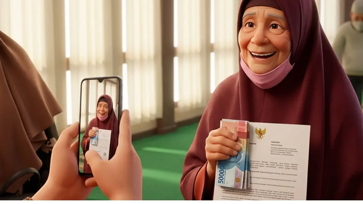 Ilustrasi penyaluran bansos PKH tahap dua tahun 2026. (Foto: Instagram @periuk_channel diperbarui oleh AI)