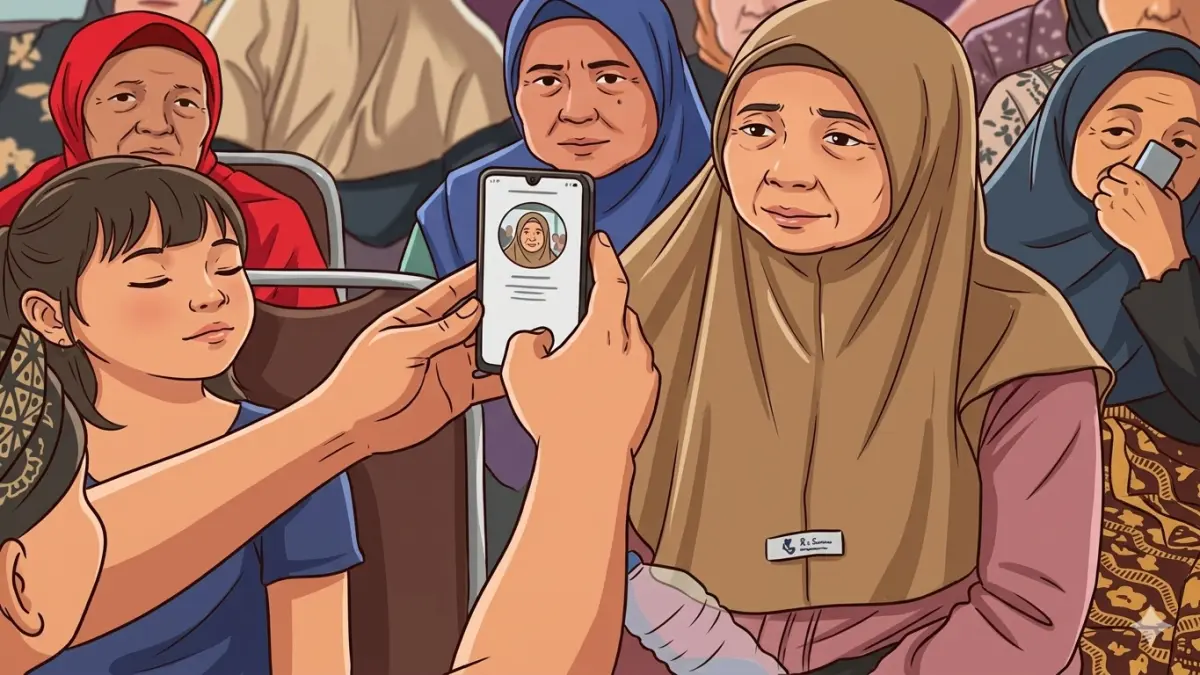 Ilustrasi penyaluran bansos tahap 2. (Foto: Instagram @kemensosri/Diolah oleh Gemini AI)