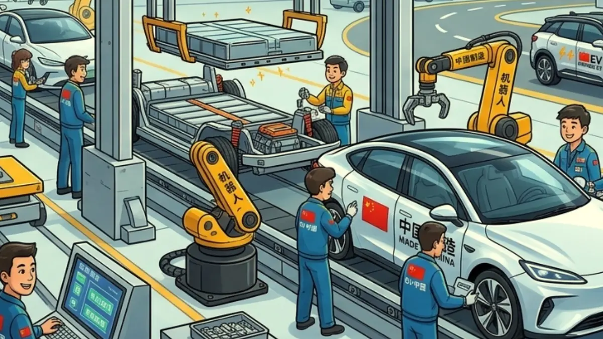 ILUSTRASI: Tiongkok mulai mendominasi industri otomotif listrik di dunia.