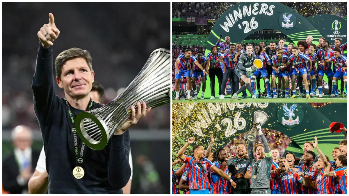 Oliver Glasner sukses mengantarkan Crystal Palace meraih Juara UEFA Conference League musim 2025-2026.