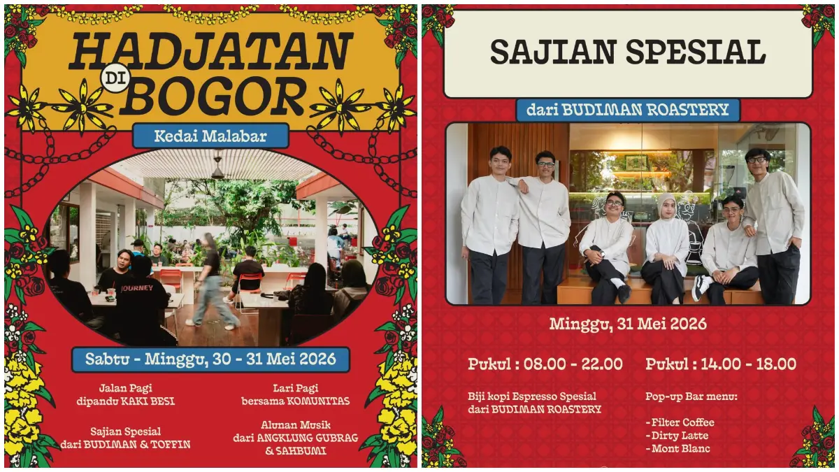 Poster kegiatan Hadjatan UD Djaya Coffee yang akan digelar di Kedai Malabar pada 30–31 Mei 2026. (Foto : Instagram @ud.djaya)