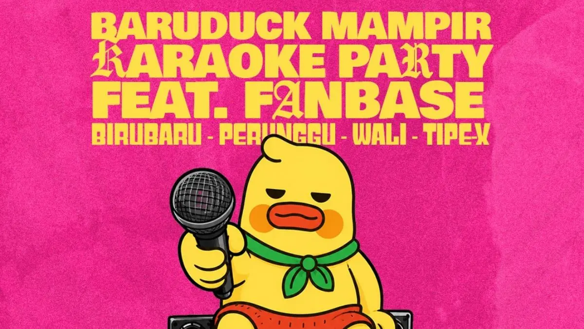Poster kegiatan Baruduck Mampir Karaoke Party feat Fanbase yang akan digelar di Lippo Plaza Ekalokasari, Bogor, Sabtu, 30 Mei 2026. (Foto: Instagram @konsermantra)