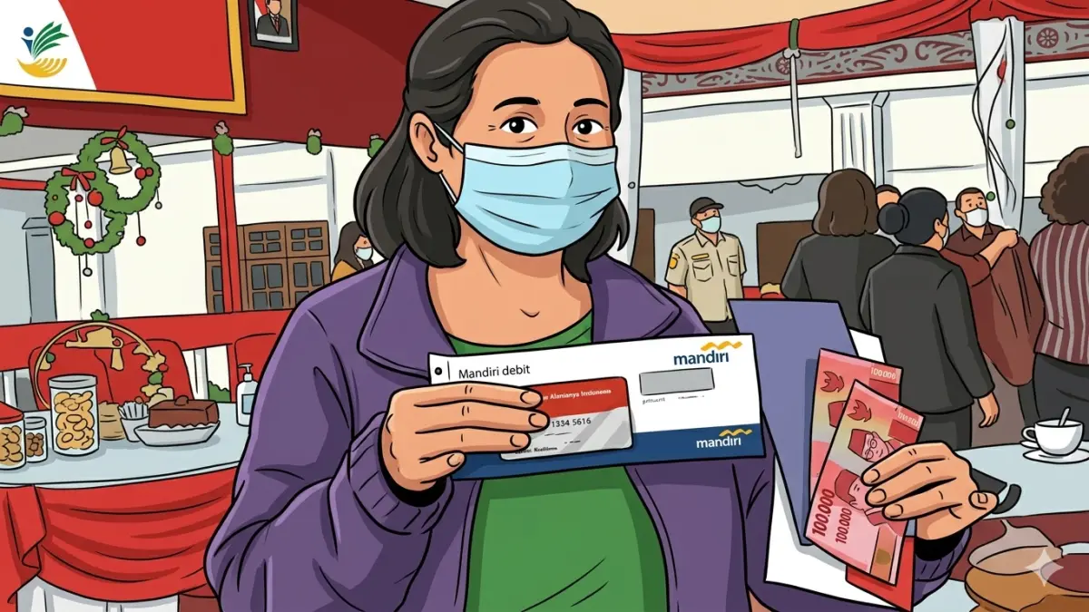 Ilustrasi KPM bansos PKH BPNT sukseskan pencairan saldo di KKS. Foto: Youtube Kemensos RI/Diolah oleh Gemini AI