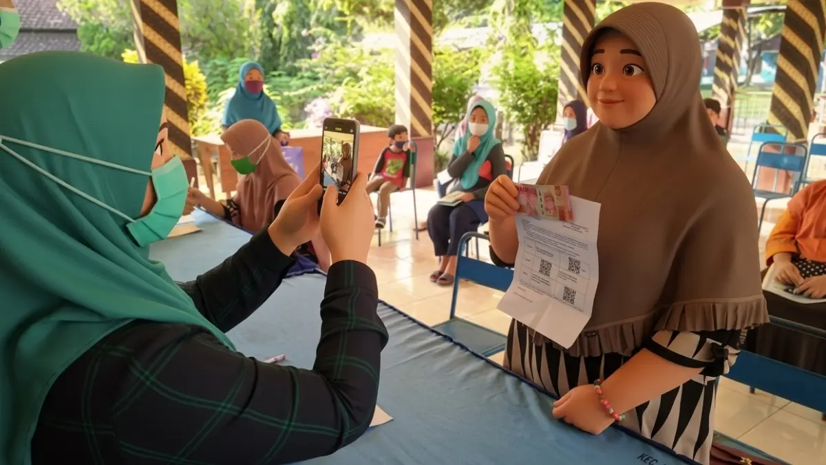 Ilustrasi Penyaluran Bansos PKH dan BPNT (Foto: Instagram @kecamatan_pogalan diperbarui oleh AI)