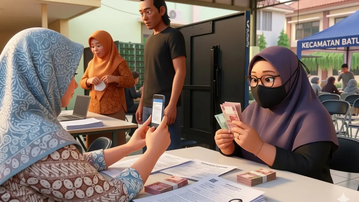 Ilustrasi Penyaluran Bansos PKH dan BPNT. Foto: instagram @kecbatuceper diperbarui oleh AI