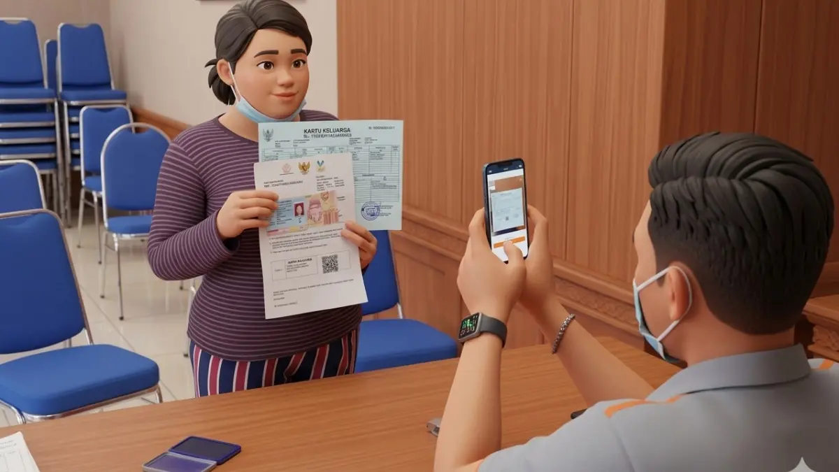 Ilustrasi penyaluran bansos PKH dan BPNT. (Foto: Instagram @desapecatu diperbarui oleh AI)