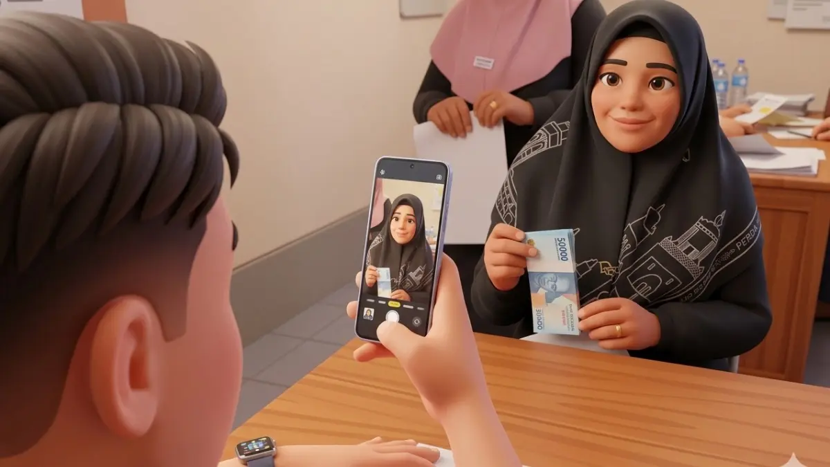 Ilustrasi penyaluran bansos PKH dan BPNT. (Foto: Instagram @kecamatangemolong diperbarui oleh AI)