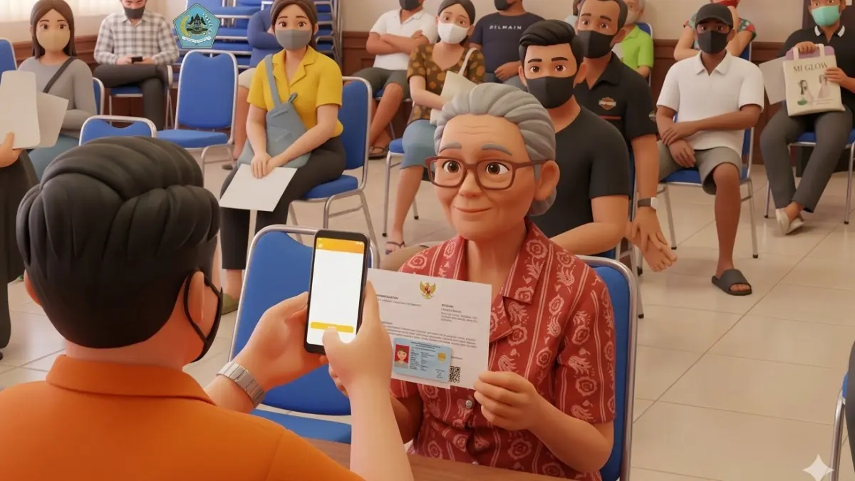 Ilustrasi penyaluran bansos PKH. (Foto: Instagram @desapecatu diperbarui oleh AI)