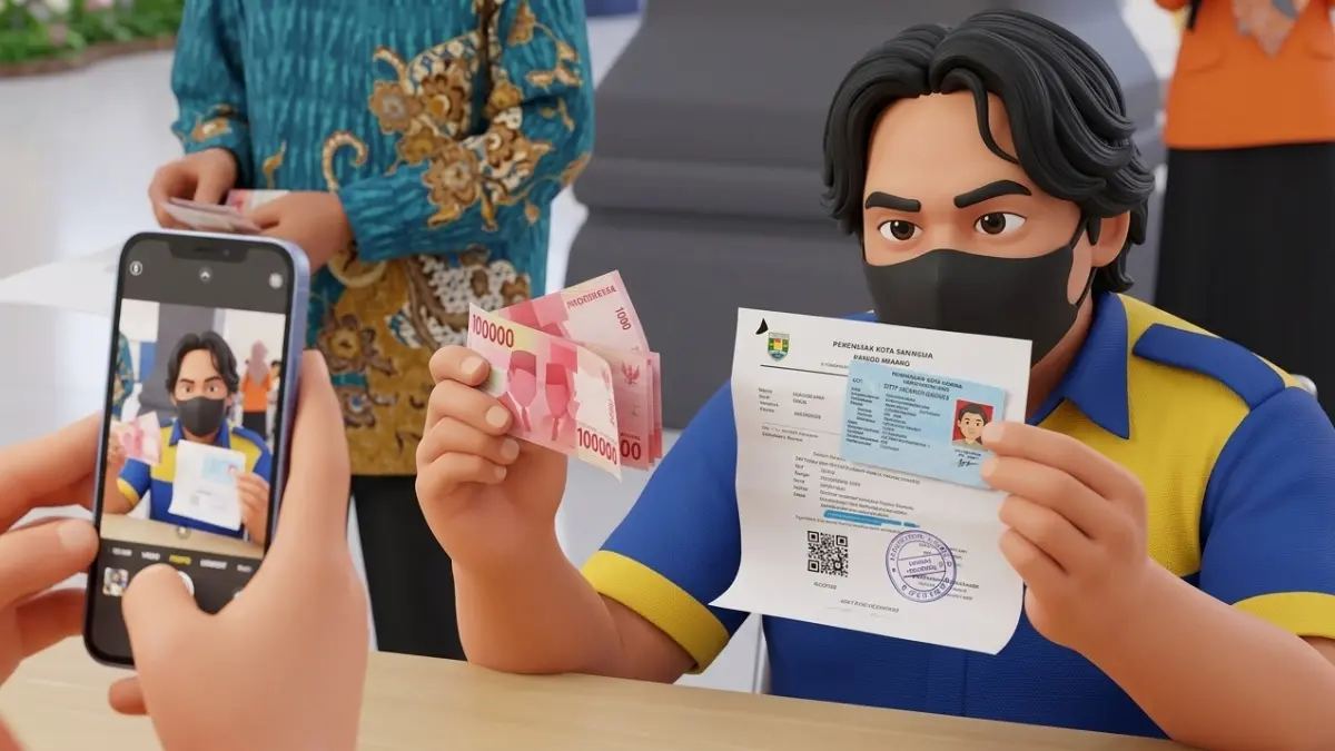 Ilustrasi penyaluran bansos PKH. (Foto: Instagram @humaskotamagelang diperbarui oleh AI)