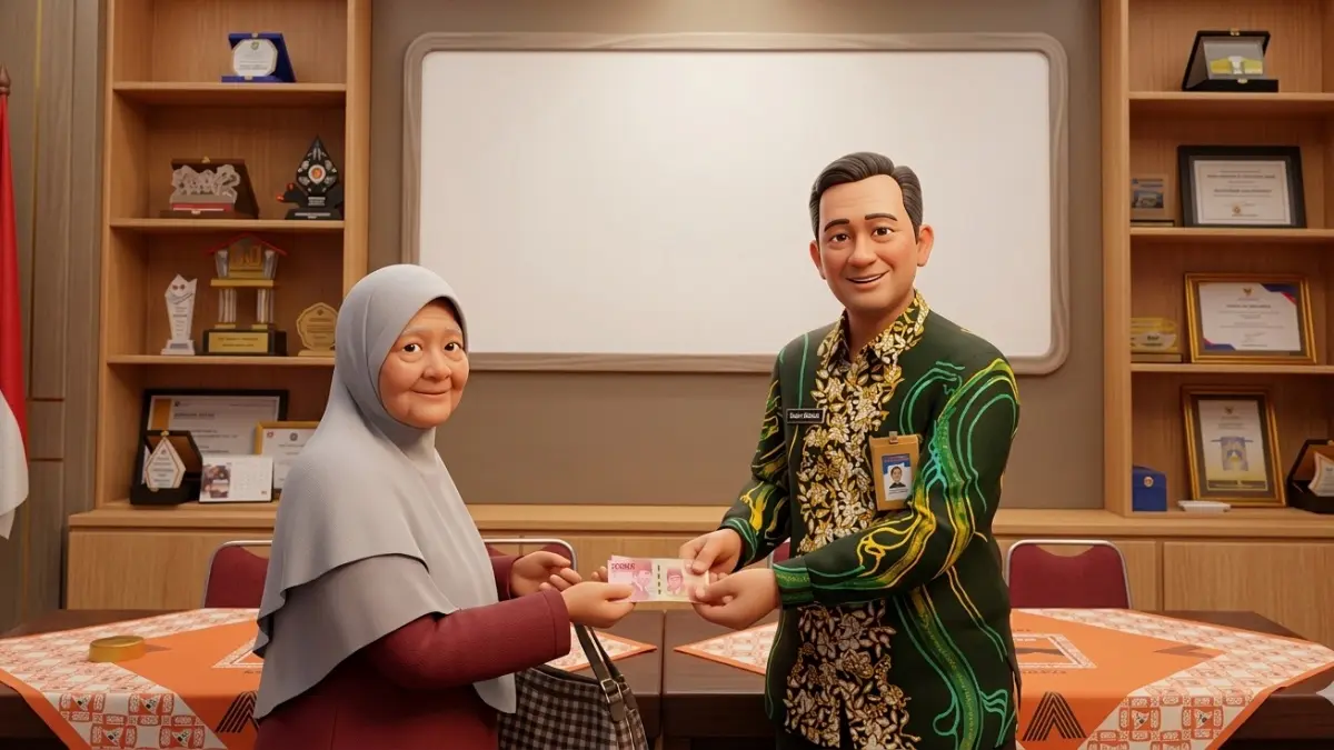  Ilustrasi penyaluran bansos PKH tahap dua tahun 2026. (Instagram @kalurahantrimulyo)