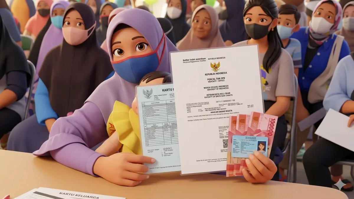 Ilustrasi penyaluran bansos tahap dua tahun 2026. (Foto: Instagram @kecbatuceper diperbarui oleh AI)