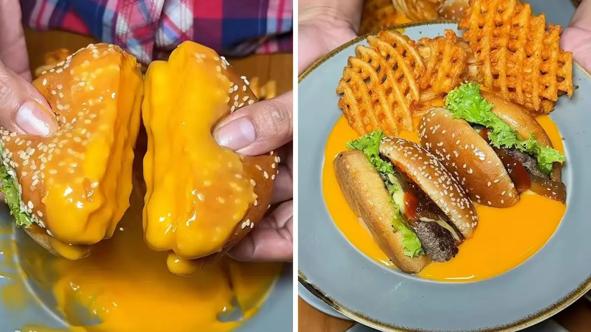 Menu Cheespool Chix Burger di HODL Tree Coffee & Chill Pakansari. (Foto: Instagram @yugussi)