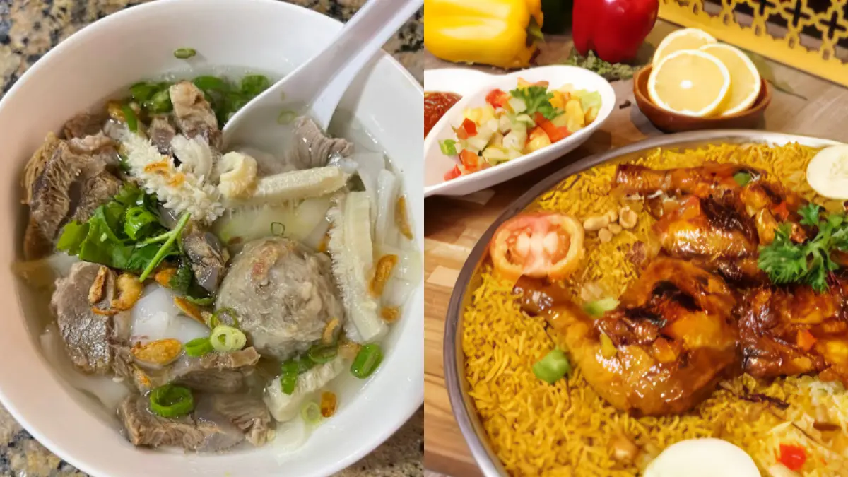 Bakso A Kiaw 99 (kiri) Salah satu di Ajwad Resto (kanan). (Foto: Kolase Google Maps)