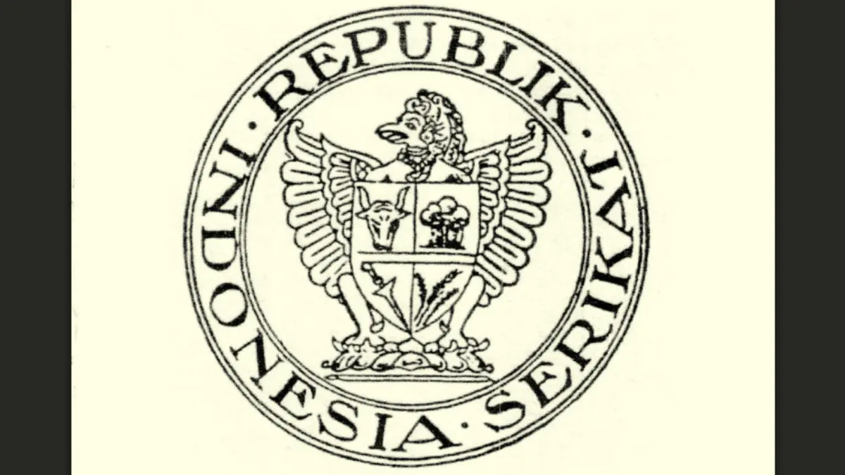 Desain Lambang Negara Bikinan Sultan Hamid II yang Menang dalam Sayembara.