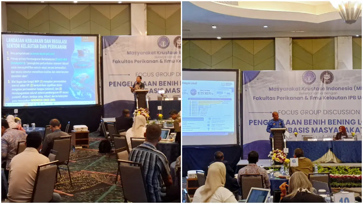 FGD nasional bertema Pengelolaan Benih Bening Lobster Berbasis Masyarakat. (Fikri/Radar Bogor)