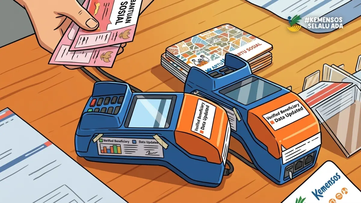Ilustrasi pengecekan kartu KKS bansos/YouTube Kemensos RI/Diolah oleh Gemini AI