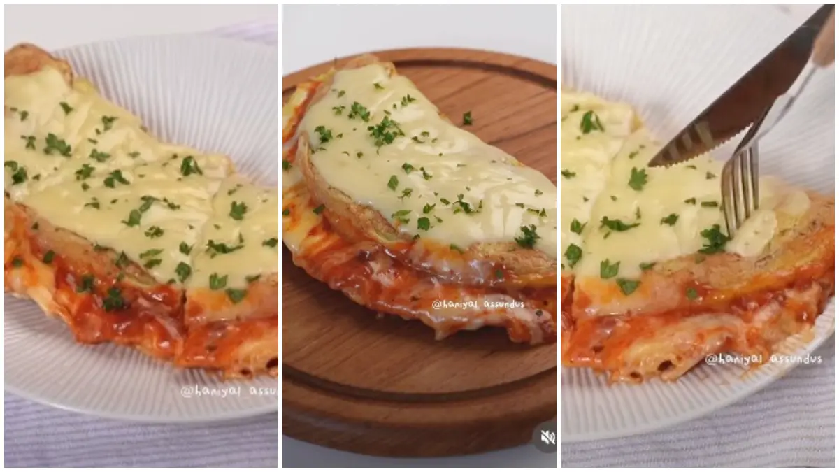 Tampilan hidangan Potato Omelette Keju Lume. (Foto : Instagram @haniyal_assundus)